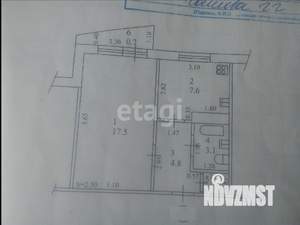 1-к квартира, вторичка, 51м2, 7/9 этаж