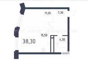 1-к квартира, вторичка, 38м2, 5/24 этаж