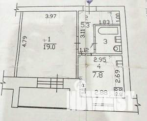 1-к квартира, вторичка, 36м2, 2/10 этаж