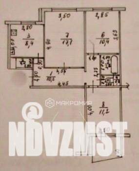 3-к квартира, вторичка, 62м2, 1/9 этаж
