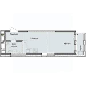 Студия квартира, строящийся дом, 30м2, 7/23 этаж