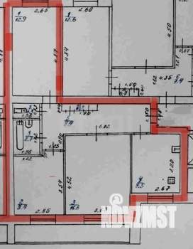 3-к квартира, вторичка, 62м2, 8/10 этаж