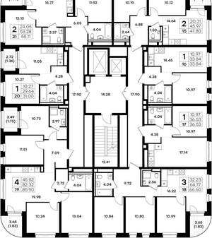 3-к квартира, вторичка, 67м2, 4/10 этаж