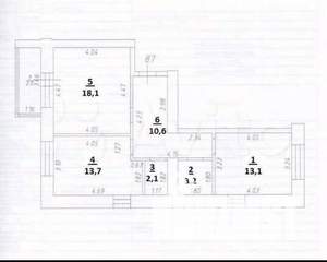 2-к квартира, вторичка, 65м2, 6/10 этаж