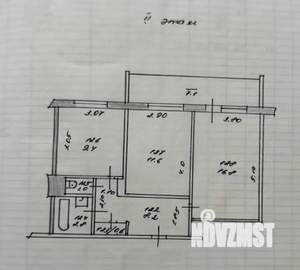 2-к квартира, вторичка, 54м2, 2/9 этаж