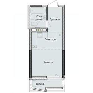 Студия квартира, строящийся дом, 25м2, 5/23 этаж