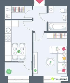 1-к квартира, вторичка, 34м2, 6/10 этаж
