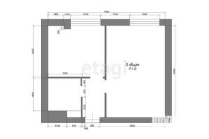 1-к квартира, вторичка, 44м2, 7/12 этаж