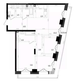 3-к квартира, вторичка, 100м2, 3/19 этаж