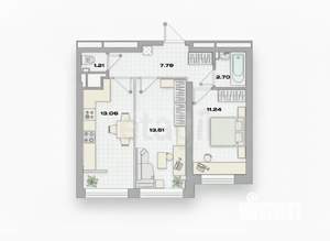 2-к квартира, вторичка, 49м2, 19/25 этаж
