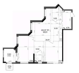3-к квартира, вторичка, 89м2, 9/23 этаж