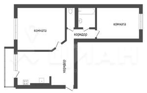 2-к квартира, вторичка, 58м2, 3/5 этаж
