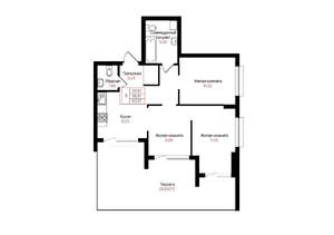 3-к квартира, вторичка, 63м2, 10/25 этаж