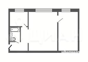 2-к квартира, вторичка, 46м2, 1/5 этаж