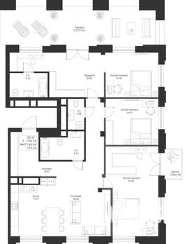 3-к квартира, вторичка, 149м2, 6/9 этаж
