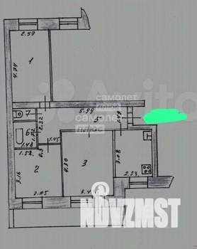 3-к квартира, вторичка, 58м2, 7/10 этаж