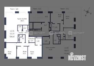 3-к квартира, вторичка, 129м2, 6/6 этаж
