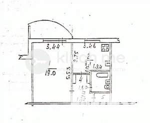 1-к квартира, вторичка, 35м2, 6/9 этаж