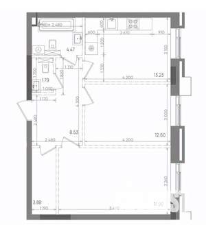2-к квартира, вторичка, 62м2, 13/14 этаж