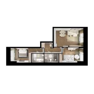 2-к квартира, вторичка, 66м2, 7/12 этаж