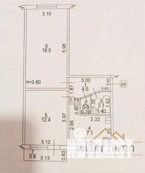 2-к квартира, вторичка, 47м2, 4/5 этаж