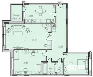 3-к квартира, вторичка, 78м2, 3/10 этаж
