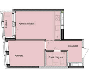 1-к квартира, вторичка, 38м2, 13/23 этаж
