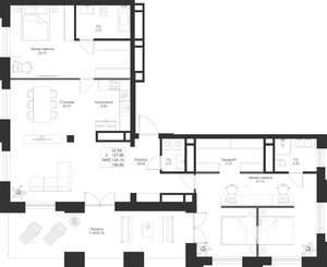 2-к квартира, вторичка, 134м2, 6/9 этаж