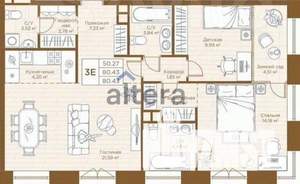 3-к квартира, вторичка, 80м2, 8/12 этаж