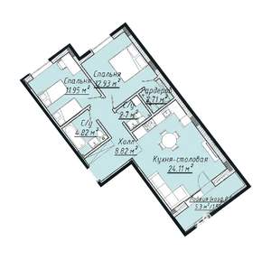 3-к квартира, вторичка, 71м2, 2/7 этаж