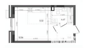 Студия квартира, вторичка, 26м2, 16/22 этаж
