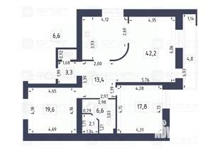 3-к квартира, вторичка, 110м2, 2/10 этаж