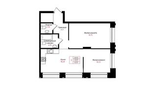 2-к квартира, вторичка, 57м2, 6/25 этаж