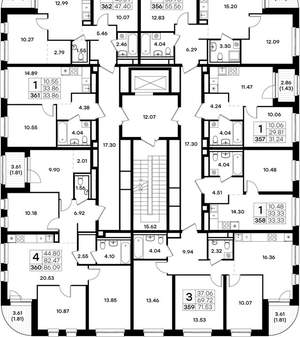 4-к квартира, вторичка, 86м2, 2/9 этаж