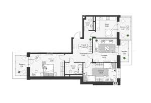 3-к квартира, строящийся дом, 105м2, 1/4 этаж