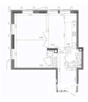 3-к квартира, вторичка, 66м2, 16/22 этаж