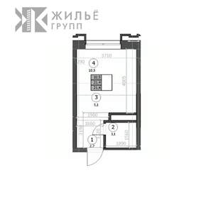 Студия квартира, вторичка, 21м2, 3/22 этаж