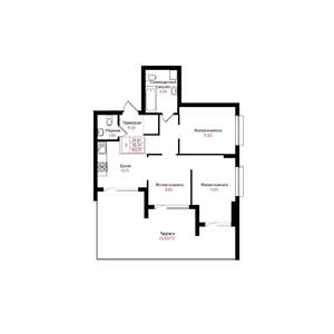 3-к квартира, вторичка, 63м2, 10/25 этаж