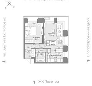 2-к квартира, вторичка, 45м2, 21/24 этаж