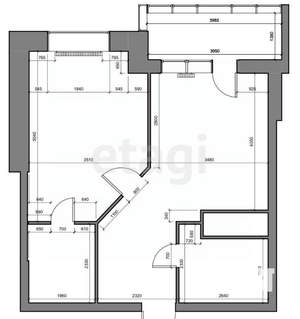 1-к квартира, вторичка, 47м2, 10/24 этаж