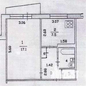 1-к квартира, вторичка, 33м2, 9/10 этаж