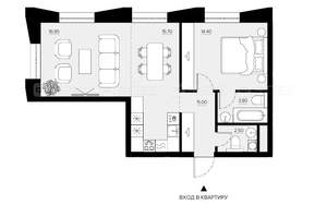 1-к квартира, вторичка, 58м2, 4/5 этаж
