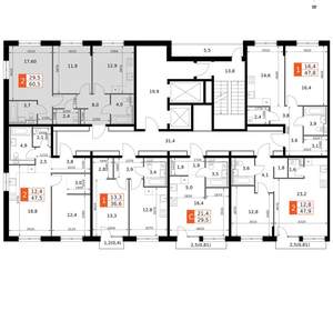 2-к квартира, вторичка, 61м2, 7/19 этаж
