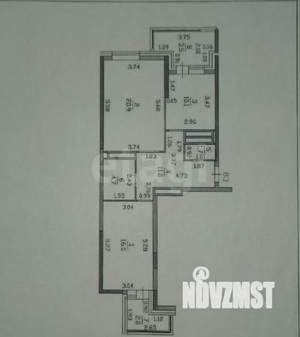 2-к квартира, вторичка, 64м2, 3/15 этаж