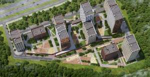 3-к квартира, строящийся дом, 66м2, 18/22 этаж