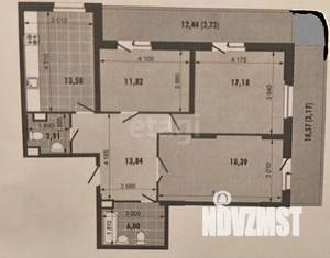 3-к квартира, вторичка, 83м2, 7/24 этаж