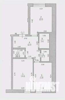 2-к квартира, вторичка, 60м2, 1/5 этаж