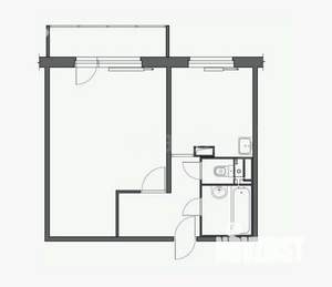 1-к квартира, вторичка, 34м2, 9/10 этаж