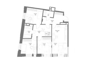 4-к квартира, строящийся дом, 83м2, 3/4 этаж