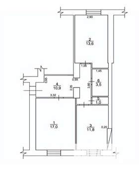 2-к квартира, вторичка, 57м2, 4/5 этаж